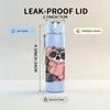 1PC Raccoon Backpack Hug 750ml Color Plastic Sports Water Bottle Leakproof Flip Straw Lid Suitable for Sports Office Home Use