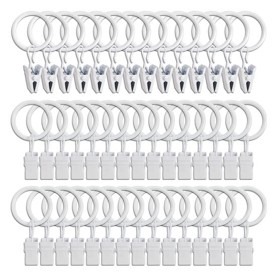 10 шт. Кольца для штор с клипсами Полированное железо Не требуются инструменты Защелкивающиеся