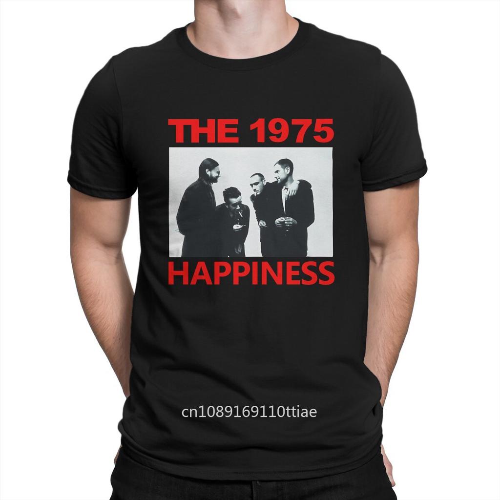 Happiness Man's TShirt The 1975 Band Crewneck Tops 100% Cotton T Shirt Funny Top Quality Gift Idea