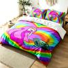 Adventure Time 3pc Duvet Cover Set Simple Modern Bedding Set Wrinkle Resistant Soft Fabric All Season Use a perfect gift