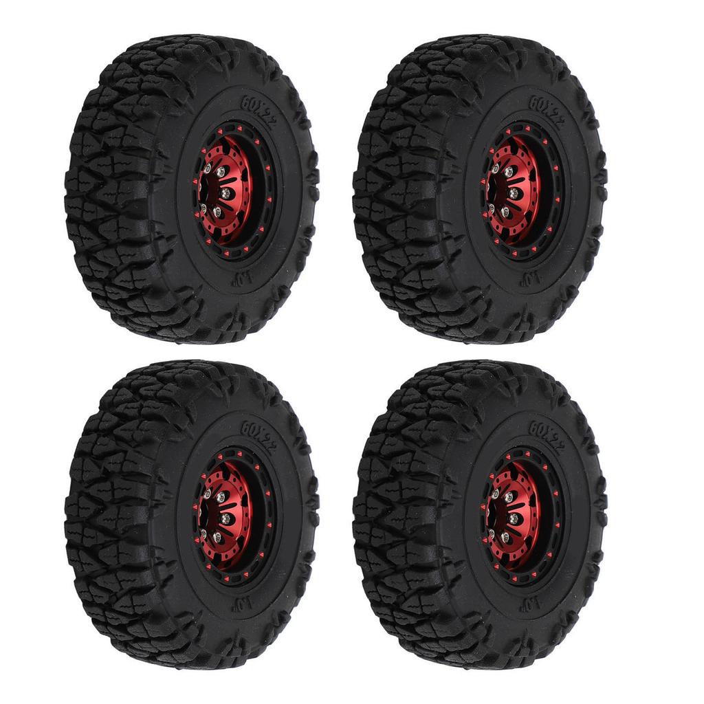 4pcs 1.0in Small RC Wheels Tires Aluminium Alloy Compatible RC Climbing Car Wheels Tire for 1Celsius18 1Celsius24 for SCX24
