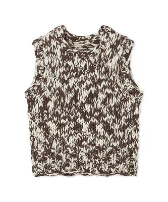 Жилет ручной вязки Emi Free Size из смесовой шерсти, 13WNT254055, Женский, BRW,