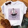 Satan Demon Death Scary T -Shirt Women 'S Demon Print T -Shirt Cartoon Grim Reaper Baphomet T -Shirt