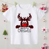 Счастливого Рождества Футболка с принтом лося Детская Рождественская футболка Детская одежда Топы Мальчик Девочка Наряд для рождественской вечеринки Детские праздничные подарки