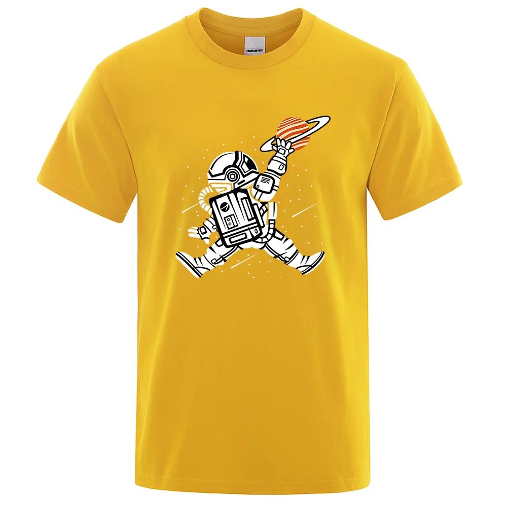 Spaceman Dunk T Shirt UnisexCotton Eco Tee Clothes Tshirts Oversize Breathable Loose Short Sleeve Hip Hop Comfortable Tops