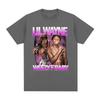Футболка рэпера Lil Wayne Weezy F Baby Графические футболки Унисекс Женские Винтажные Панк Короткий рукав Оверсайз Футболка Хип-хоп Уличная одежда
