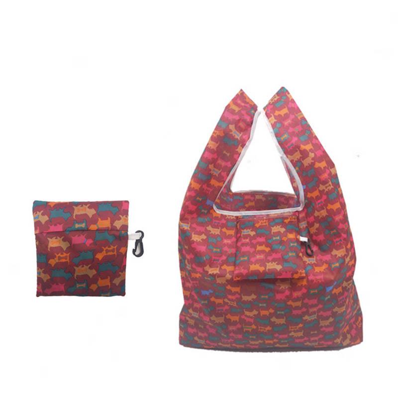 Новая многоразовая складная женская модная портативная сумка-тоут с цветочным принтом, сумки для покупок, сумка для хранения продуктов большой емкости Flamingo