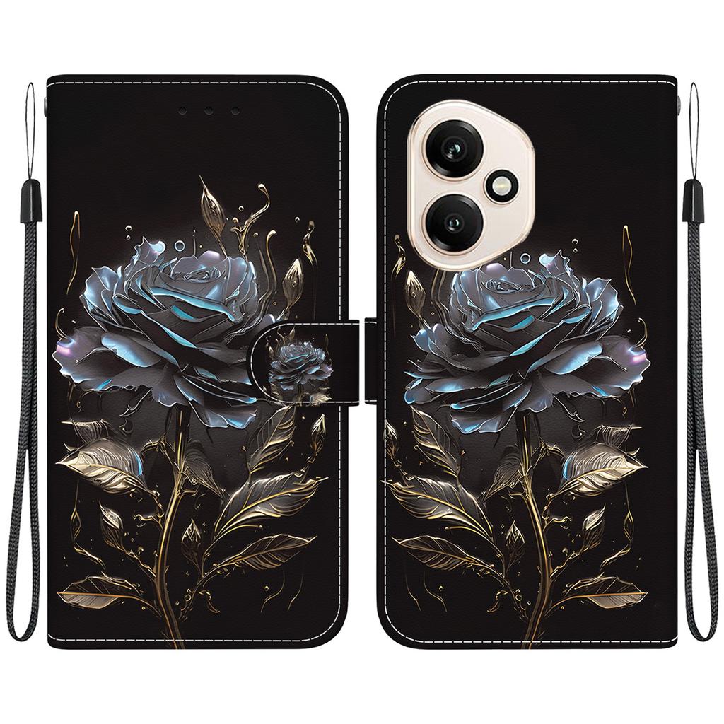 For Honor 400 5G (Global) Wallet Phone Case Anti-Drop Pattern Printing Leather Flip Cover with Strap