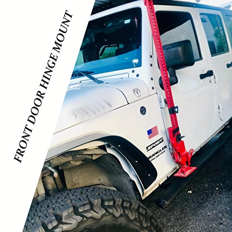 For Jeep Wrangler JK Black Door Hinge Bracket For Jeep Wrangler JL JKU 2007-2024 Jack Mount Hood Hinge