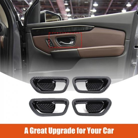 ABS Carbon Fiber Interior Door Bowl Panel Trim Cover For Honda Pilot -2024