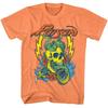 Музыкальная футболка Poison Snake Skull Cantaloupe Heather