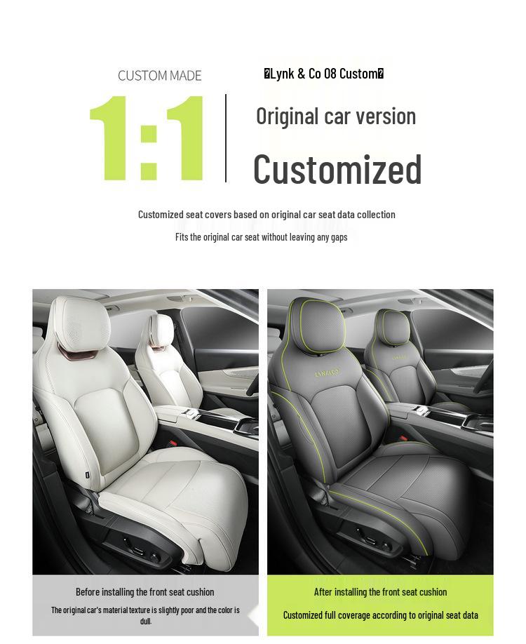 Lynk&Co 08 Car Seat Cover, 2024 Model, 120km Long Range Plus, Four Seasons Universal Full Surround Cushion