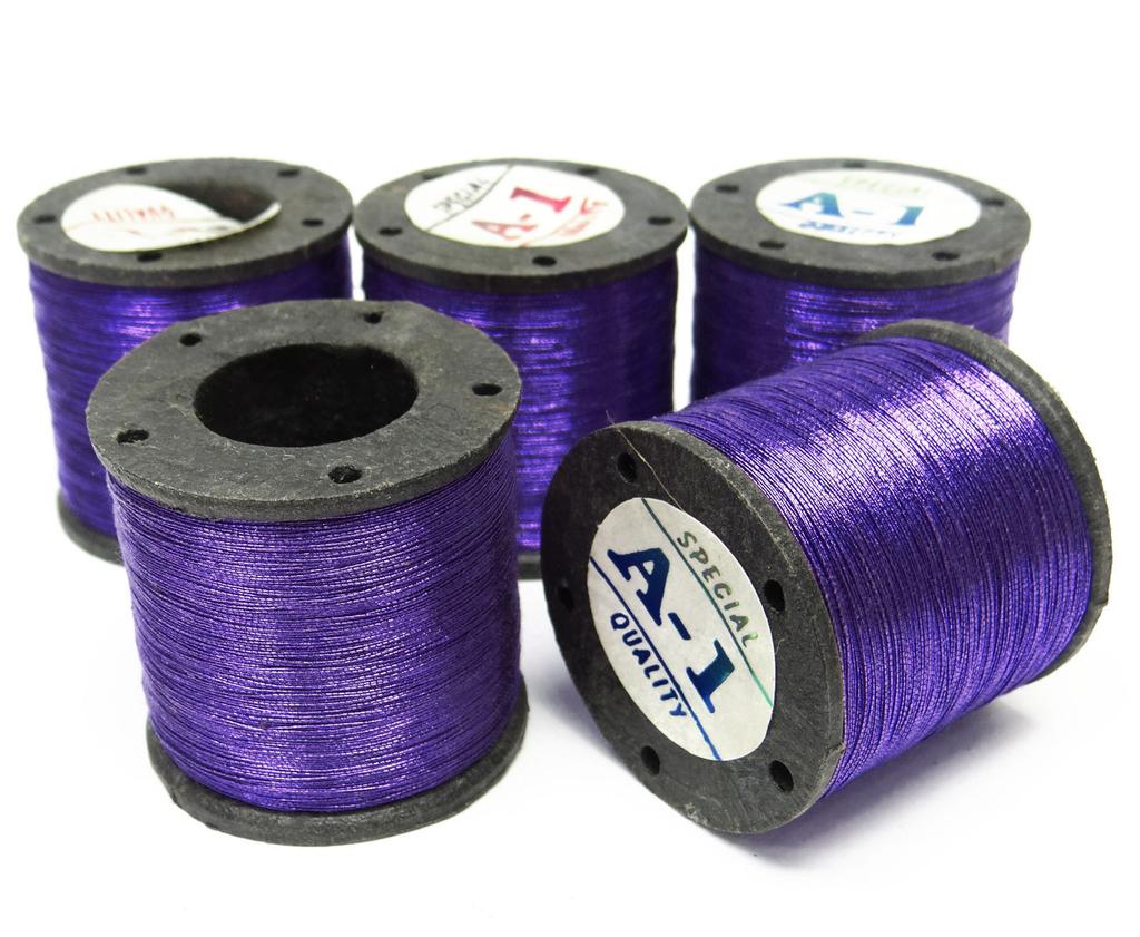 Лот из 5 шт. Полиамидная катушка, стегальная машина, металлик, оранжевый