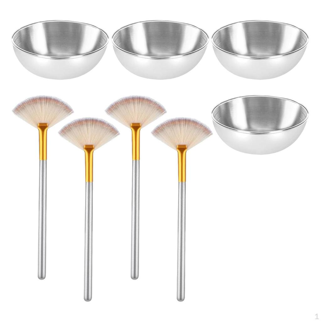 4 Pieces Face Mixing Bowl Set DIY Tools Multipurpose Stainless Steel Facial Bowls for Makeup