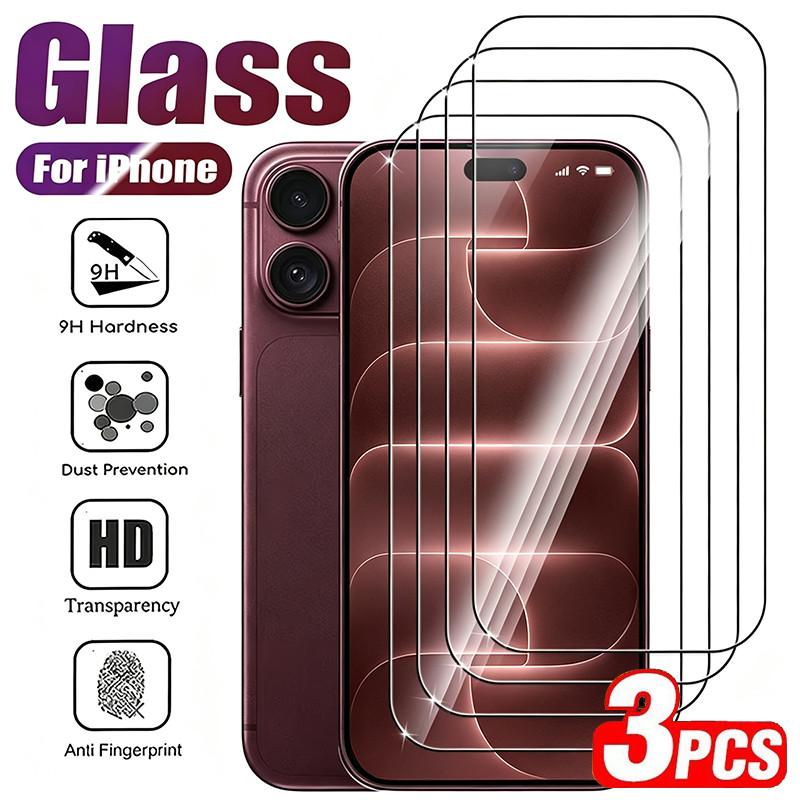 Полное защитное стекло для iPhone 18 Pro Max Duo 17 Air 17E 16 16E 15 14 13 12 11 Pro Max 16 Plus 13 Mini пленка-стекло для экрана