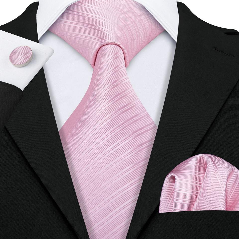 Мужские крутые галстуки 10 стилей коралловый розовый красный галстук карманные квадратные запонки набор свадебные свидания вечерние