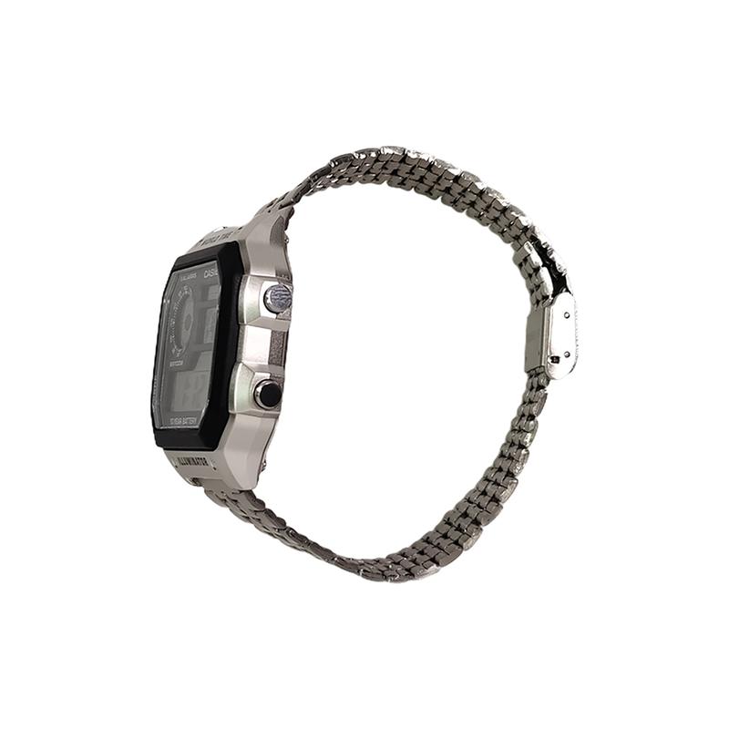 Casio Индивидуальные часы модифицированная серия простой спортивный ретро водонепроницаемые 100 метров AE-1200WHD-1A модифицированный-серебристый квадратный черный AE-1200WHD-1A