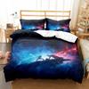 Comfortable Anime Print Bedding Set With Duvet Cover And Pillowcases King Queen Twin Sizes For All Ages