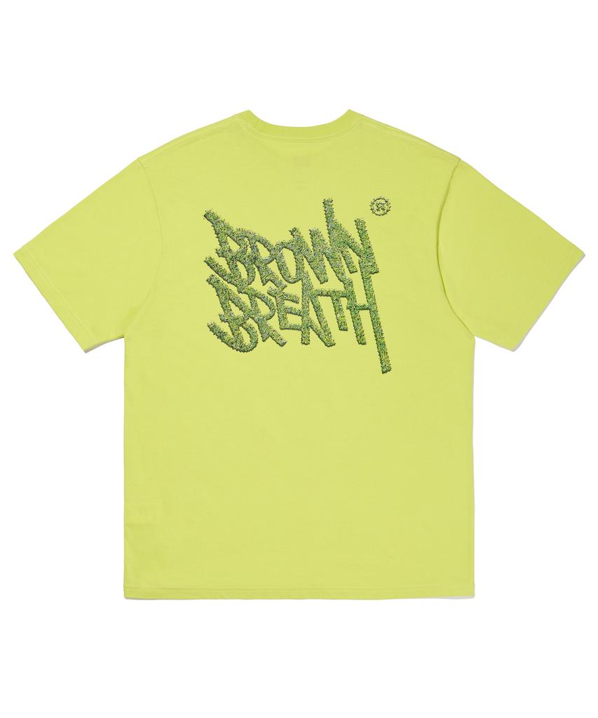 BROWNBREATH Футболка с биркой-травой - Лайм