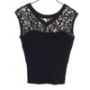 SNIDEL No Sleeve Race Switching Knit F Black Women Used