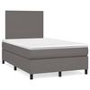 Maison Exclusive - Sommier à lattes de lit avec matelas Gris 120x200 cm Similicuir