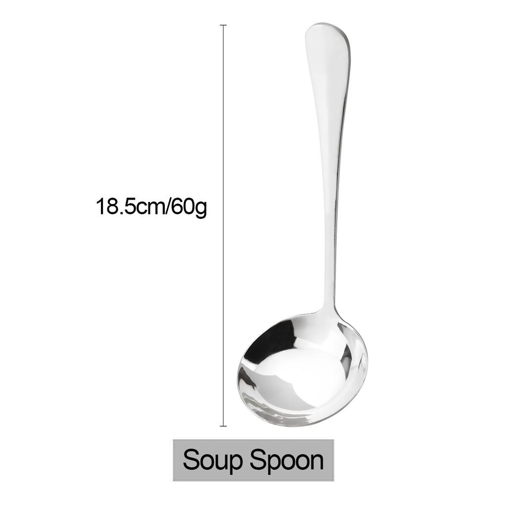 1Pc Colorful Soup Spoon Creative Mirror Stainless Steel Soup Spoon Long Handle Thicken Spoon Kitchen Bar Cooking Tools