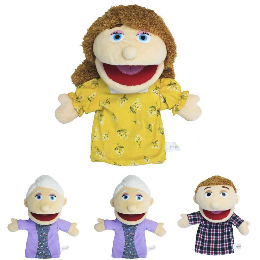 Creative Open Mouth Full Family Hand Puppet Plush Doll Toy For Roleplaying And Storytelling
