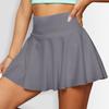 Women's Casual High Waist Solid Color Short Half Skirt Sports Skirt Pleated Skirt