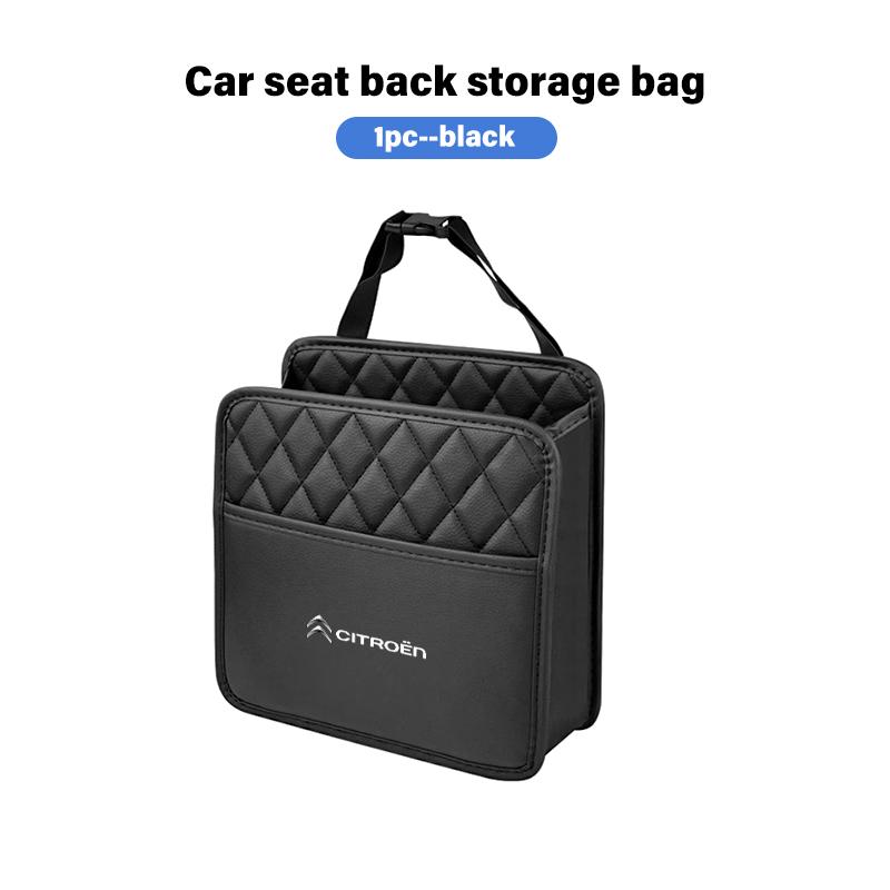 Leather Car Tissue Storage Box Seat Back Paper Water Cup Bag For Citroen Jumper Celysee Cactus Picasso Aircross Saxo Grand aiu256