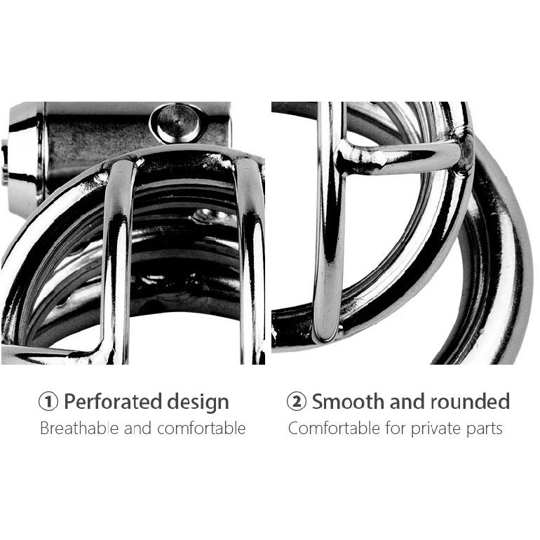 Metal Chastity Cage Men's SM Anti-Cheating Bondage Device Penis Urethra Lock Adult Steel Restriction Chastity Cage Sex Toys