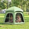 Pop Up Tent 3000mm Waterproof Instant Camping Tent 3-4 Person with 2 Doors 4 Windows Green