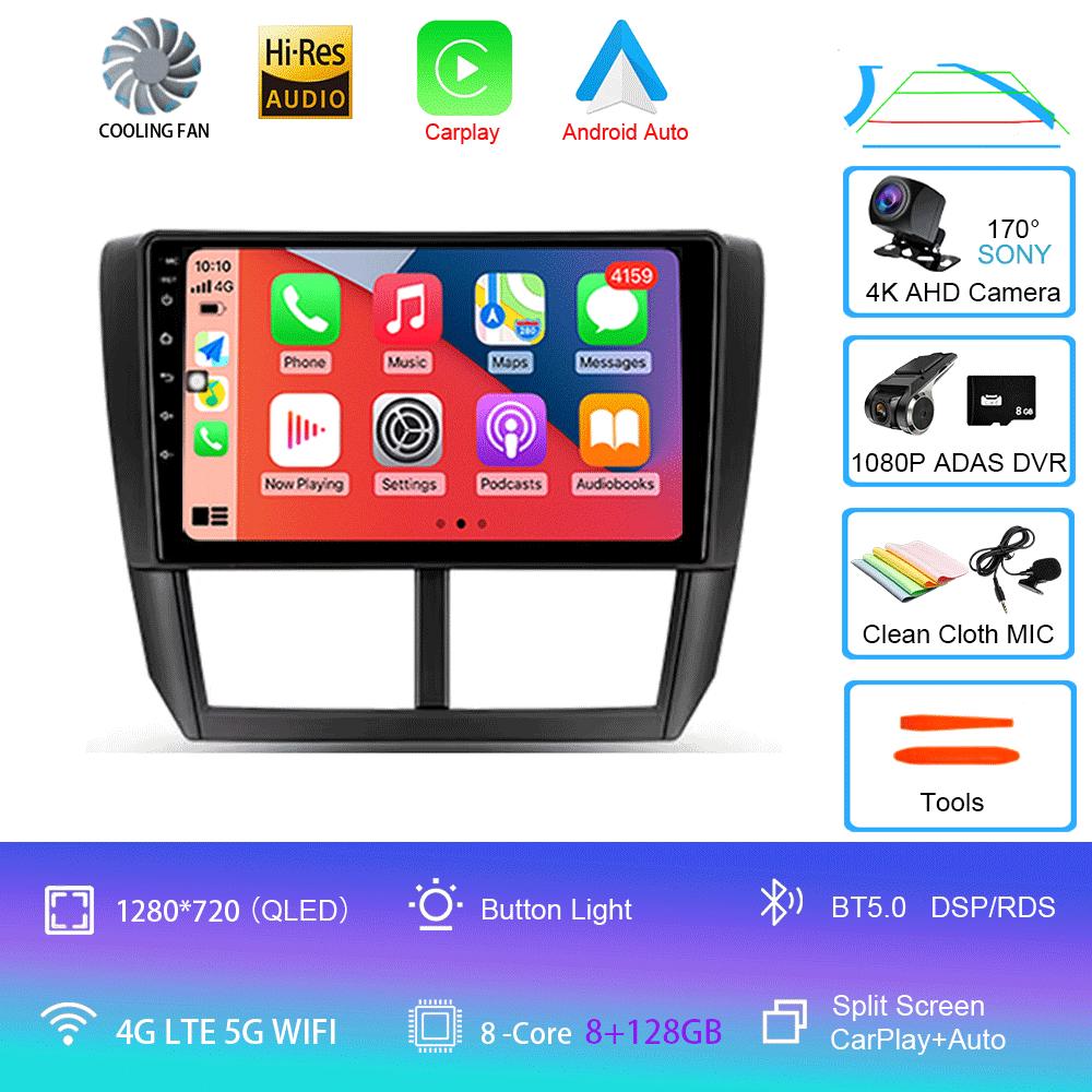 Car Radio Android 14 Multimedia Player For Subaru Forester 3 SH WRX 2007-2013 For Subaru Impreza GH GE 2Din 2 Din Head Unit DSP