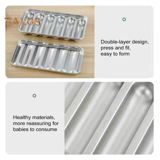 Форма для сосисок из нержавеющей стали, 6-гнездная форма для хот-догов для домашней кухни, антипригарный инструмент для выпечки, детская еда, сосискоделательная машина с крышкой