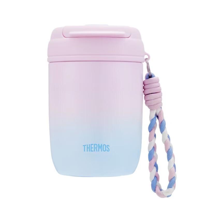 Thermos Кофейная кружка из нержавеющей стали с соломинкой, 0,38 л
