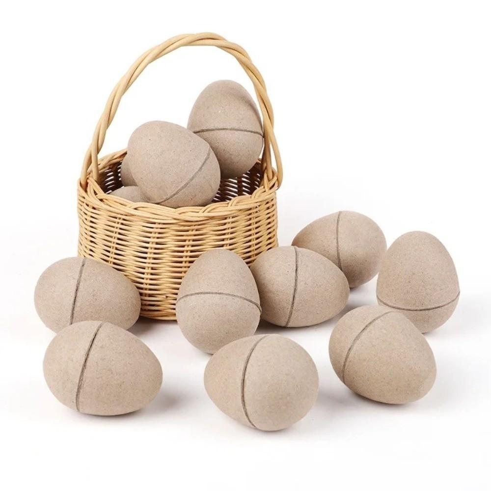 Adorable Easter Paper Eggs Blank Paper Pulp Egg Happy Easter Decor DIY Easter Eggs  Party Favors