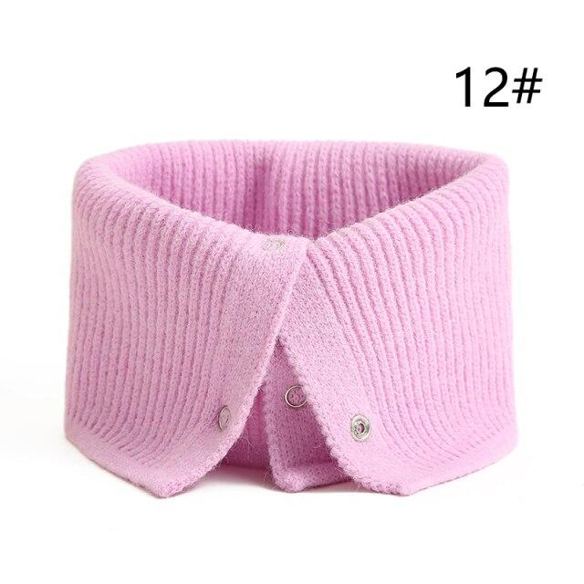 Elegant Winter New Ring Scarf Fashion Lady Neck Unisex Wraps Women Geometric Warm Female Fur Solid