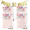 Inkdotpot Bachelorette Party Games Set Bundle Floral Of 4(50 Sheets Each) W Miss To Mrs Gold Banner Fun Bridal Shower Games