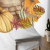 Floral Pumpkins In A Basket Sheer Window Curtains For Living Room Bedroom Modern Voile Tulle Curtains Fabric Drapes For Kitchen