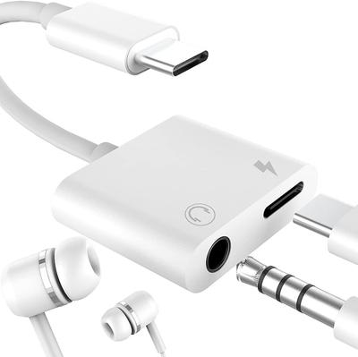 Аудио аксессуары USB-C на 3,5 мм, адаптер для наушников типа C, разветвитель DAC 2 в 1, зарядный шнур, ключ