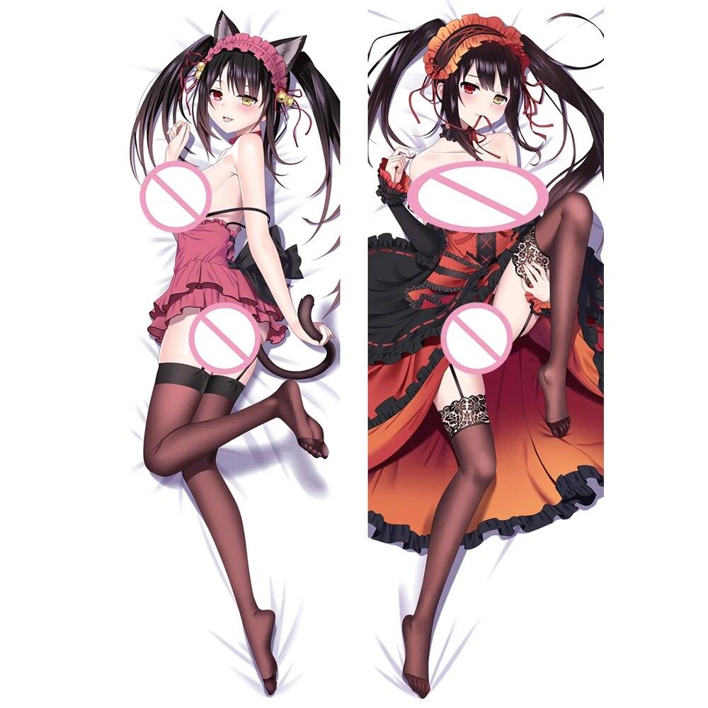 Anime DATE A LIVE Series Tokisaki Kurumi Dakimakura Cartoon Peach Skin Pillowcase Hugging Body Cushion Cover Otaku Bedding Gift