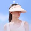 Шляпа для защиты от солнца для женщин летом, УФ-защита, шляпа от солнца с открытым верхом, уличная шляпа от солнца с закрытием лица, шляпа от солнца, делающая лицо маленьким
