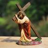 Realistic Jesus Cross Statue Catholic Religious Accessories Home Office Decoration
