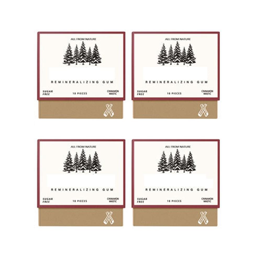 Remineralizing Chewing , New Organic Natural Mastic Mint Sugar-Free Freshen Breath For Teeth & Health Enamel Care 4 Boxes