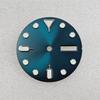 1PC 28.5mm Green Luminous Dial Watch Dial for NH36 Movement Dual Calendar Watch Faces for Men Accessories