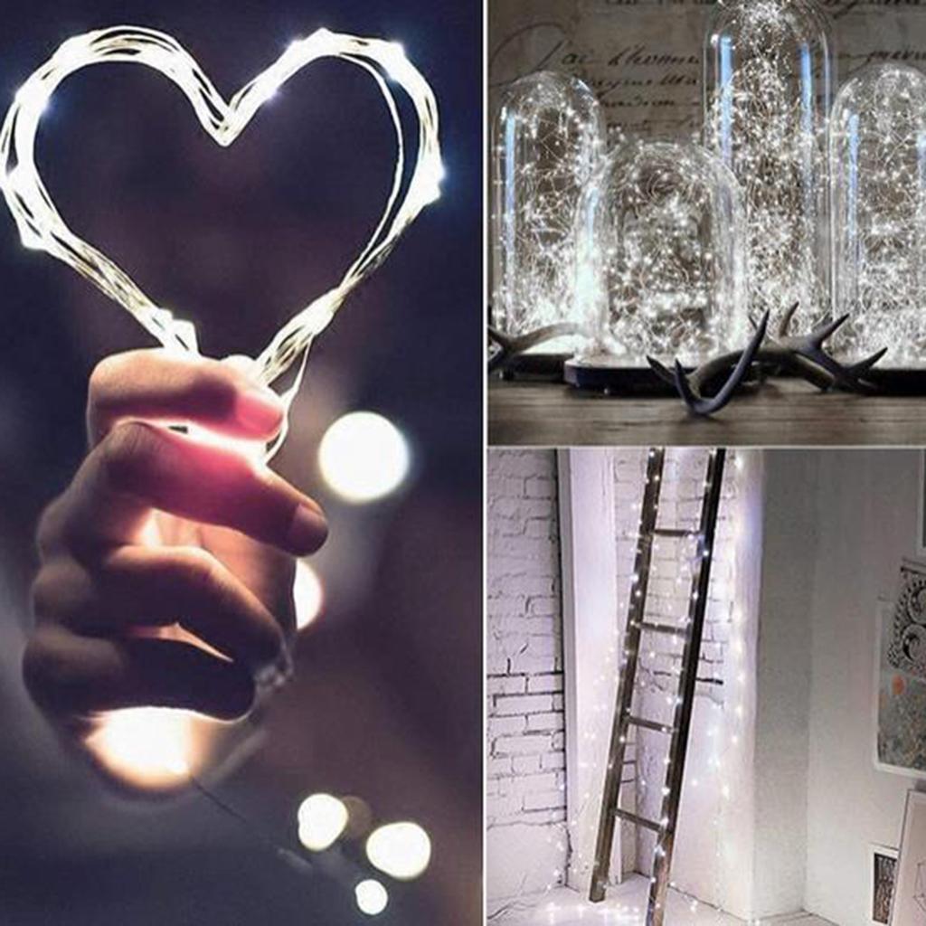 Romantic Christmas Decorative Dorm Bedroom Copper Wire String Lights Battery Box, Holiday Festival