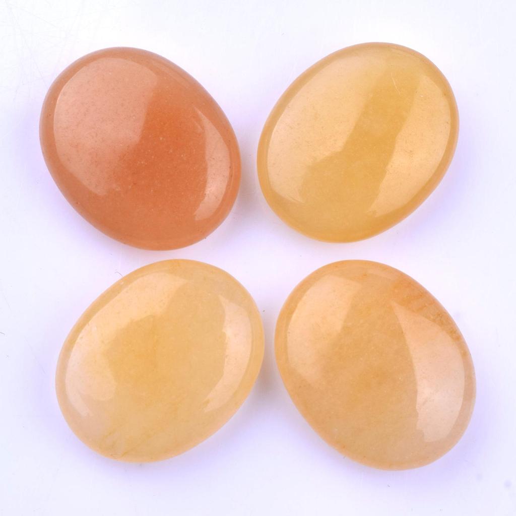 Натуральный кристаллический тальковый камень 20 мм, овальный массажный камень – набор из шести штук