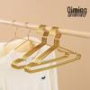 Набор из 10 шт. золотых вешалок для одежды из нержавеющей стали - Прочный для взрослых и детей.