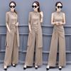 Ladies Office Occupational Uniform Set Single Layer Top + Pants 2 Piece Set
