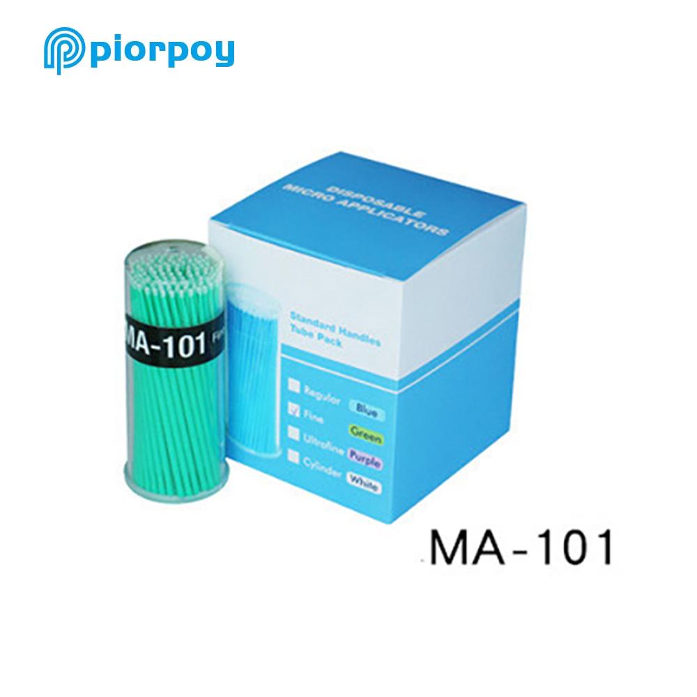 PIORPOY 400Pcs/Box Dental Micro Brush Dental Disposable Micro Applicator Bendable Long Shank Oral Teeth Whitening Extension Tool