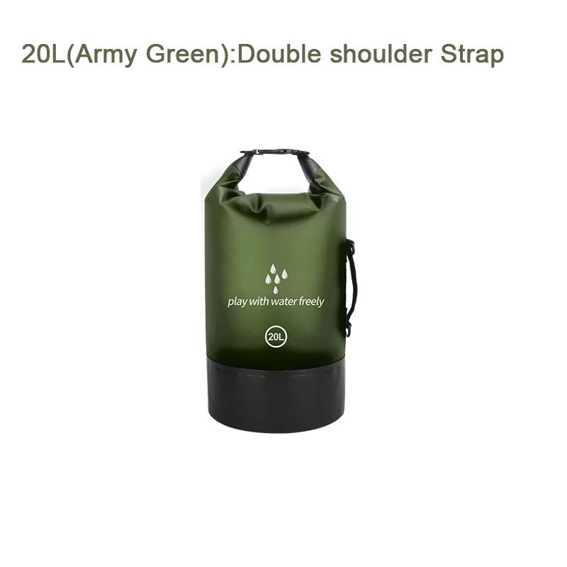 PVC Waterproof Dry Bag 2L/5L/10L/20L Outdoor Diving Foldable Man Women Beach Swimming Bag Rafting River Ocean Backpack